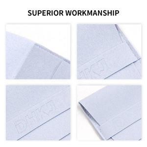 Eastsunshine ホットセール OEM カスタマイズロゴ 8x8cm フラップエンベロープ 高級マイクロファイバーレザー ジュエリーパッケージングポーチ 型押し加工付き - Product Image 3