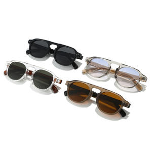 Montature per Occhiali Retrò Rotonde in TR90 con <span class=keywords><strong>Lenti</strong></span> UV400 <span class=keywords><strong>Grigie</strong></span> AC, Occhiali <span class=keywords><strong>da</strong></span> <span class=keywords><strong>Sole</strong></span> Unisex alla Moda - Product Image 3