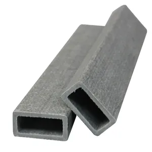 Perfil de tubería de fibra de vidrio, tubo Rectangular de aislamiento FRP para soporte de construcción