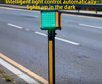 Feux de circulation solaires jaunes clignotants boli, feux de brouillard à haute vitesse pour les intersections