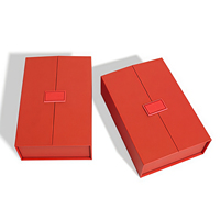 Boîte recyclable créative imprimée de luxe personnalisée boîte en carton double porte ouverte couvercle boîte de papier d'emballage de cadeau avec plateau intérieur Eva