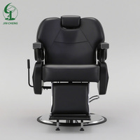 JINCHENG Chaise Peluqueria Cadeira De Barbeiro Pompe hydraulique professionnelle tout en cuir synthétique noir pour salon de coiffure
