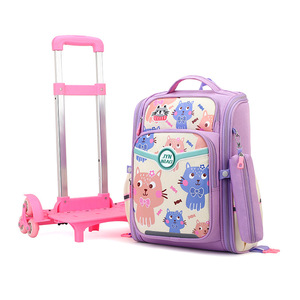 AMIQI ASL-1206 2024 fabricants garçon enfants <span class=keywords><strong>cartable</strong></span> sac à dos fille sac à dos enfants chariot sac d'école avec roues et poignée - Product Image 4