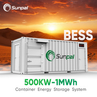 Batería de Litio-Ferrofosfato de Alto Voltaje Sunpal BESS, 500 KW, 1MWh, 2MWh, Gabinete de Almacenamiento de Energía Solar