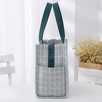 Sac fourre-tout imperméable à motif floral écossais, capacité moyenne, doublure TC, taille personnalisée pour les trajets quotidiens et les repas