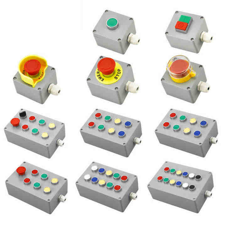 Aluminum Control Box Waterproof Push Button Switch Control Station Box ...
