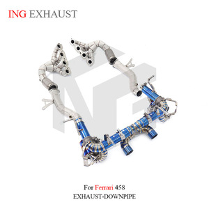 ING Titan legierung für Ferrari Catback <span class=keywords><strong>Manifold</strong></span> Full Set Auspuffrohr mit Hitzeschild Auto Performance Tuning Parts - Product Image 3