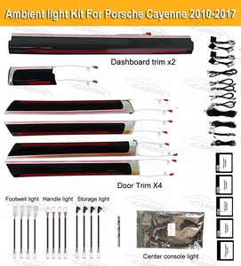Illuminazione Ambientale per Auto ICarsin, Pannello LED per <span class=keywords><strong>Porsche</strong></span> Cayenne 2010-2017, <span class=keywords><strong>Accessori</strong></span> Interni, Luce Atmosfera Ambientale - Product Image 4