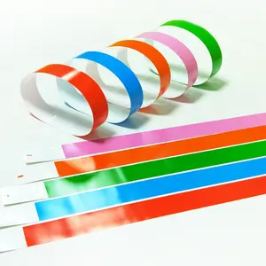 Bracelets en papier synthétique avec Logo imprimé, bracelet personnalisé avec Logo personnalisé