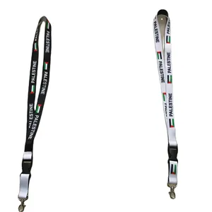 custom printing double side printing Palestine Flag Reversible Lanyard