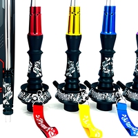 Chicha Narghile Sheesha en acier inoxydable avec base triangulaire, ensemble complet avec tuyau externe et design monotube, bouteille de chicha complète