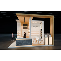 Diseño Profesional de Stand de Madera Personalizado |   Techo de celosía abierta para eventos de exposiciones en EE. UU. y Alemania