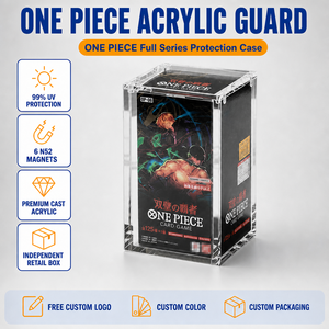 Boîte de présentation en acrylique OP-06 pour booster One Piece, protection UV à 99 %, double paroi et protection pour boîte de jeu de cartes One Piece Dominator - Product Image 1