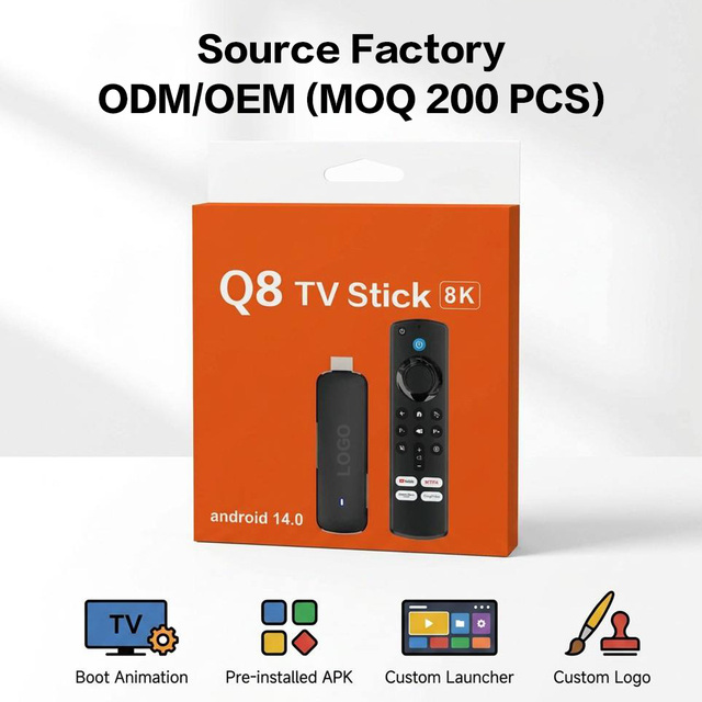 2026 Newest Android 14.0 TV Stick  WiFi 6 4K HDR10+  Source Factory Full OEM/ODM Customization | CE/FCC Certified