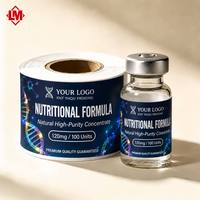 Etiquetas de Embalaje Personalizadas, Etiqueta Adhesiva Impermeable para Frascos, Etiqueta en Rollo para Botellas de Suplementos para el Cuidado de la Salud, Venta al por Mayor