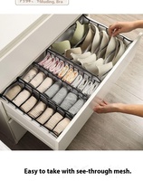100% coton trois pièces sous-vêtements soutien-gorge et boîte de rangement pour jeans avec tiroir pliant organisateur en tissu durable