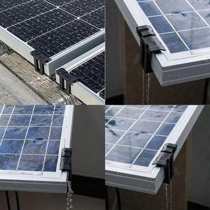Dispositivo de Limpieza de Módulos Solares SUNYOUNG, Clip de Aluminio para Eliminar Agua y Polvo (Plateado/Negro), Drenaje de Agua Solar 30/35/40/45mm - Product Image 6
