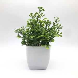 CRAZY HAPPY Plantes Artificielles Décoratives Petites Ornements Intérieur/Extérieur Combinaison Plastique <span class=keywords><strong>Arbre</strong></span> Bonsaï <span class=keywords><strong>Fleur</strong></span> Décorative - Product Image 4