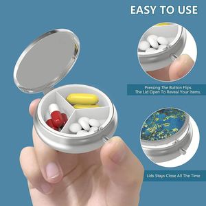 3 Compartment Medicine Case,Portable Pill Box <b>for</b> Pocket or Purse Custom - Product Image 4