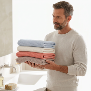 AKSHARA FABRIQUE OEM Toallas de Té a Cuadros de Algodón Sostenible, Hechas a Medida, Súper Absorbentes, Fáciles de Lavar, para Uso en Hoteles - Product Image 1