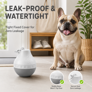 Botella de Agua de Silicona de Grado Alimenticio 2 <span class=keywords><strong>en</strong></span> 1 a Prueba de Fugas con Mosquetón para Paseos al Aire Libre, para Perros, Gatos y Mascotas - Product Image 1