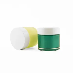 50g 80g Empty Glass Jar With Lid For Skin Care Airless Is Available Rise Packaging