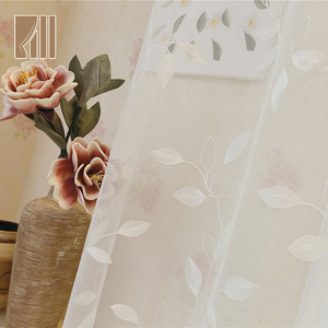 Cortina 100 poliéster para ventana, cortina limpia, a la moda, con tela floral - Product Image 5