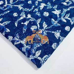 Tela de Algodón Estampada en Índigo de Lujo para Camisas de Niñas, Decoración del Hogar, Cortinas con Técnica de Tejido, Trajes, Accesorios, Faldas de Niños - Product Image 5