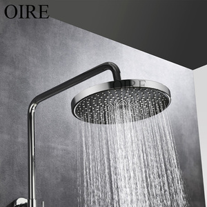 Modern Chrome Hot Cold Water Bath Mixer Faucet Soft Rain &amp; Pause Spray Pattern Easy <strong>Control</strong> Brushed Finish Bathrooms <strong>Shower</strong> Set - Product Image 4