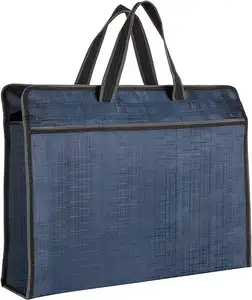 Bolsa portátil de poliéster para laptop, maleta impermeável de grande capacidade para trabalho, escritório e viagens de negócios unissex