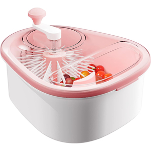 Vegetable Scrubber Fruit Salad Cleaner Fruit Cleaning Cleaner Spinner Washer Spinner with Brush with Fruit Washing Bowl