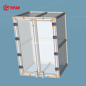 Large Outdoor Waterproof Aluminum <strong>Cage</strong> for Pets Cross-Border E-Commerce Tool Room Aluminum Profile Frame for Dogs - Product Image 4