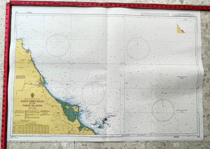 Almirantazgo 160 SAINT PLCS CABEZA <span class=keywords><strong>a</strong></span> las ISLAS FARNE Carta de mapa náutico marítimo - Product Image 2