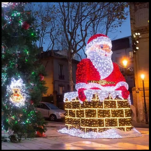 Grand motif lumineux LED de Père Noël pour la décoration extérieure du Nouvel An - Product Image 5