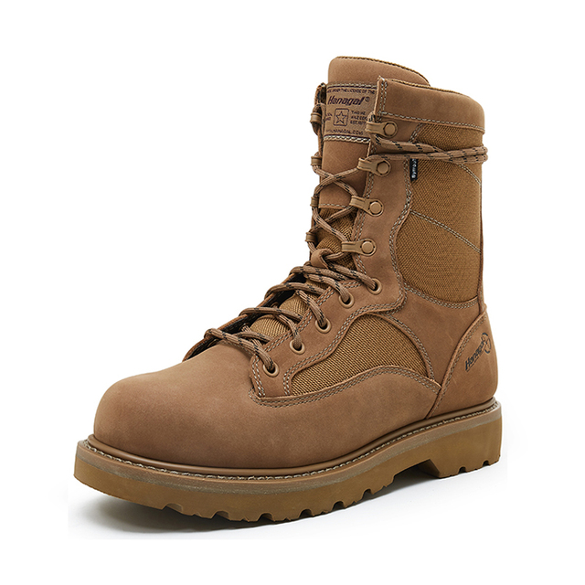 OBM ODM Custom Wholesale 9 Inches Non-slip Genuine Leather Combat Shoes Men Tactical Boots