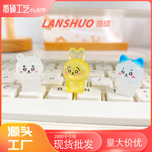 Miniature 3D Resin Animal Doll Rabbit Shape Glowing Collectible Art Craft Toy - Product Image 4