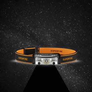 Lampe frontale de camping LED rechargeable avec capteur, étanche IP44, lumière rouge, batterie lithium-ion et intensité réglable - Product Image 3