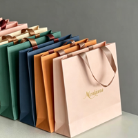 Tas Tangan Berlogo Cetak Kartu Putih Halus, Sambungan yang Diperkuat, Daya Tahan Baik untuk Kemasan Parfum dan Makeup Kelas Atas