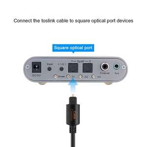 Câbles audio optiques numériques durables Toslink plaqués or SPDIF, coque en aluminium, gaine en PVC, mâle-mâle, compatibles DVD - Product Image 5