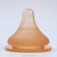 Usine en gros sans BPA biberon tétine large cou silicone biberon tétines sein comme anti colique mamelon