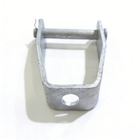Support de fixation en U en acier H.D.P. avec pince de tension, goupille de serrage et goupille fendue pour fixation murale