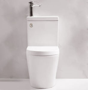 Lavabo y inodoro combinados dos en uno - Lavabo portátil para lavarse las manos con agua caliente - Conjunto de inodoro público con <span class=keywords><strong>cisterna</strong></span> - Product Image 3