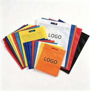 Sac thermoscellé en polypropylène non tissé, écologique et biodégradable, à découpe en D, avec impression sérigraphique pour supermarché - Product Image 1