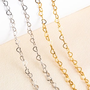 Collar de Cadena con Eslabones de Corazón de Acero Inoxidable Hueco de 3.8mm, Dulce y Lindo, Hecho <span class=keywords><strong>a</strong></span> Mano, Regalo de Joyerí<span class=keywords><strong>a</strong></span> <span class=keywords><strong>para</strong></span> <span class=keywords><strong>Novia</strong></span> o Mujer - Product Image 2
