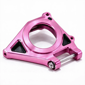Soporte Triangular de Aluminio Mecanizado por CNC para Basculante de Motocicleta, Diseño Ligero y Hueco, Soporte de Moto Anodizado Personalizado - Product Image 4
