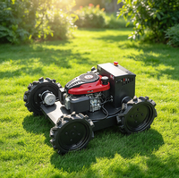Tondeuse à gazon sans fil industrielle 24V 4 temps, longue portée 680M, autotractée, hauteur de coupe réglable 70mm, pour pentes