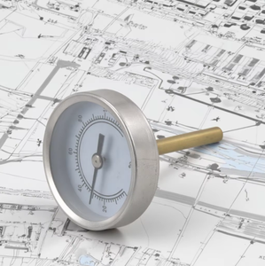 Diskon besar termometer Bimetal kualitas tinggi semua Stainless dengan kuningan pemeriksaan dasar kaca industri portabel & tipe belakang - Product Image 1