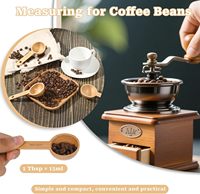 Cuillère doseuse en bois écologique classique de haute qualité pour café moulu, grains, thé, soupes, cuisson et mélange – Vente en gros