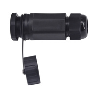 M25 RJ45 CAT6A Abgeschirmter Dickwandiger Wasserdichter Gerader Steckverbinder mit Schutzkappe und Staubschutz