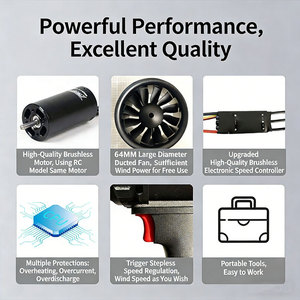 <span class=keywords><strong>Souffleur</strong></span> à feuilles sans fil professionnel industriel 64 mm avec moteur sans balais, <span class=keywords><strong>batterie</strong></span> 21 V, électrique, portatif, haute pression de vent, pour patio et pelouse - Product Image 6